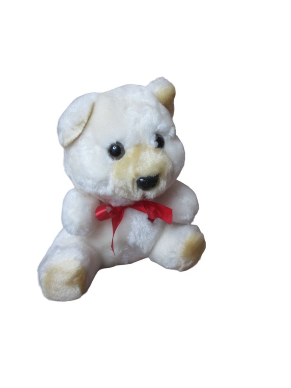 Cobbie Cuddlers White Bear Plush 8" Heart Stuffed - Vintage